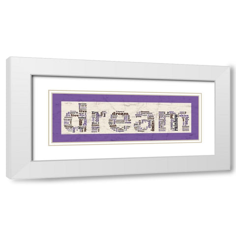 Purple Dream White Modern Wood Framed Art Print with Double Matting by Stimson, Diane
