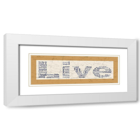 Brown Live White Modern Wood Framed Art Print with Double Matting by Stimson, Diane