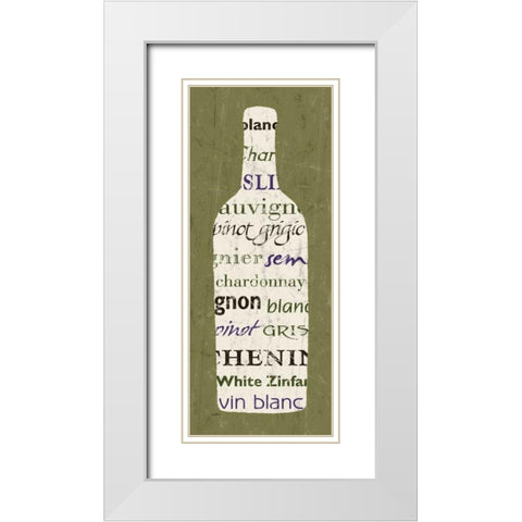 Vin Blanc White Modern Wood Framed Art Print with Double Matting by Stimson, Diane