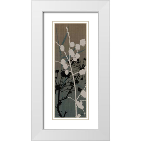 Grasses 4 Blue White Modern Wood Framed Art Print with Double Matting by Stimson, Diane