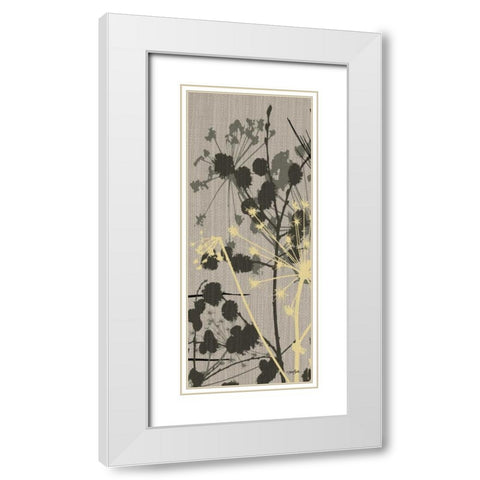Grasses 2 Gray White Modern Wood Framed Art Print with Double Matting by Stimson, Diane