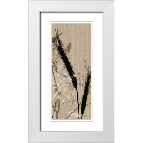 Grasses 3 Gray White Modern Wood Framed Art Print with Double Matting by Stimson, Diane