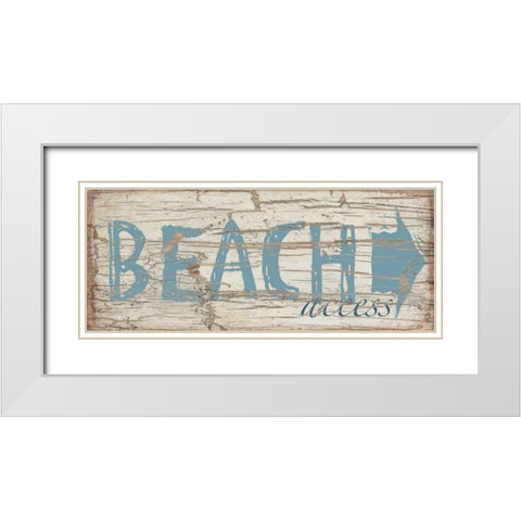 Beach Access White Modern Wood Framed Art Print with Double Matting by Stimson, Diane