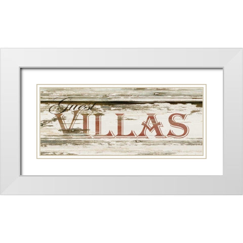 Guest Villas White Modern Wood Framed Art Print with Double Matting by Stimson, Diane
