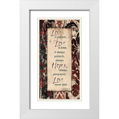 Damask Love Hard White Modern Wood Framed Art Print with Double Matting by Stimson, Diane