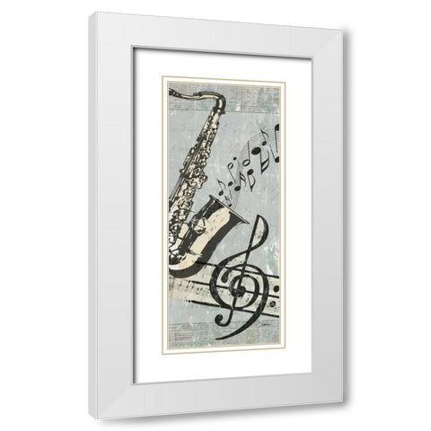 French Notes 2 White Modern Wood Framed Art Print with Double Matting by Stimson, Diane