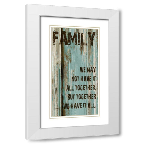 Family Grunge 4 White Modern Wood Framed Art Print with Double Matting by Stimson, Diane