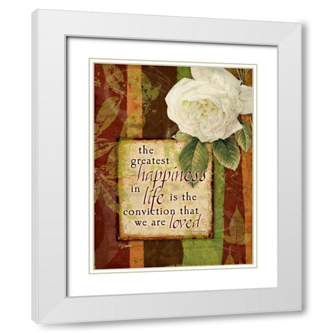 Spice Happiness White Modern Wood Framed Art Print with Double Matting by Stimson, Diane