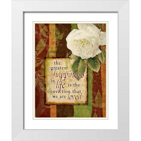Spice Happiness White Modern Wood Framed Art Print with Double Matting by Stimson, Diane