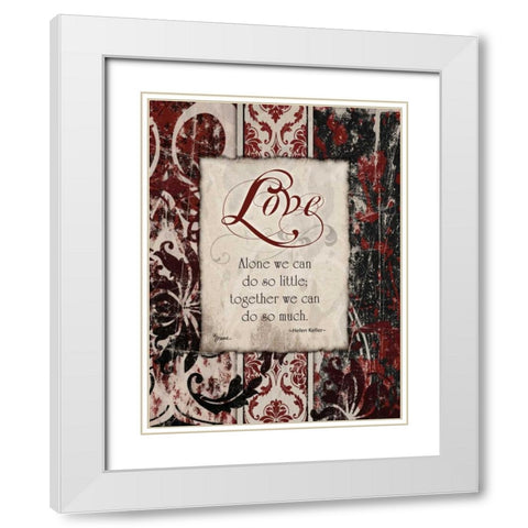 Love Keller White Modern Wood Framed Art Print with Double Matting by Stimson, Diane