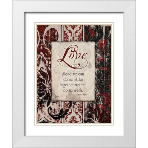 Love Keller White Modern Wood Framed Art Print with Double Matting by Stimson, Diane