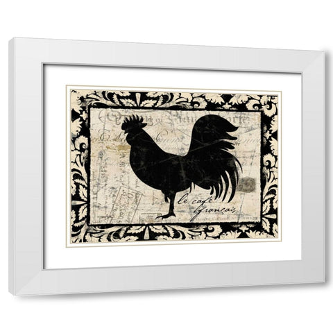 Le Cafe Francais White Modern Wood Framed Art Print with Double Matting by Stimson, Diane