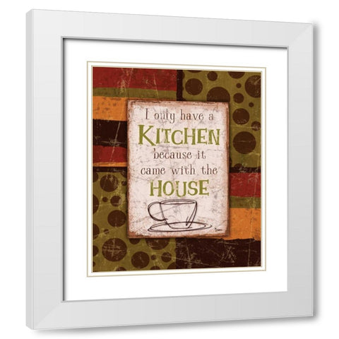 Kitchen House Brown White Modern Wood Framed Art Print with Double Matting by Stimson, Diane