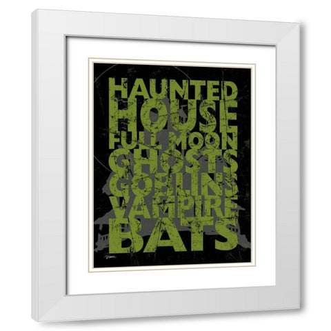 Haunted House White Modern Wood Framed Art Print with Double Matting by Stimson, Diane