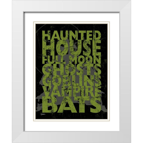 Haunted House White Modern Wood Framed Art Print with Double Matting by Stimson, Diane