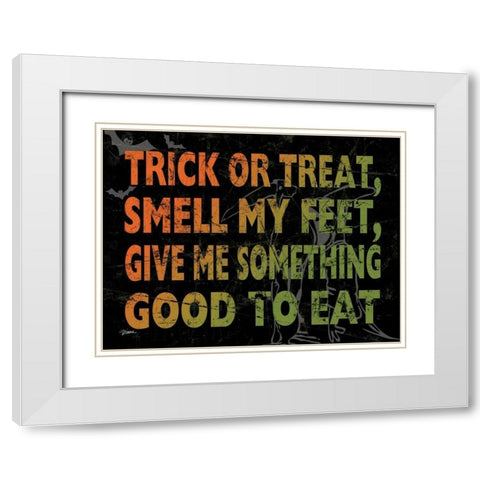 Trick Feet White Modern Wood Framed Art Print with Double Matting by Stimson, Diane