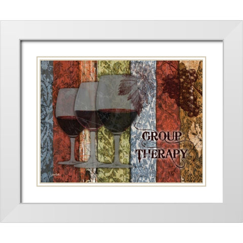 Glass Therapy White Modern Wood Framed Art Print with Double Matting by Stimson, Diane