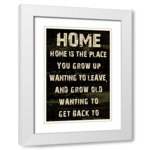 Home Grunge White Modern Wood Framed Art Print with Double Matting by Stimson, Diane
