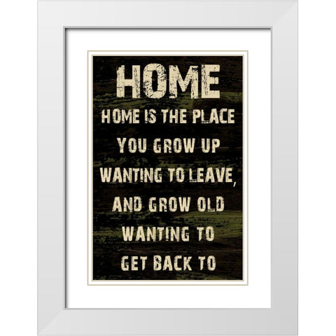 Home Grunge White Modern Wood Framed Art Print with Double Matting by Stimson, Diane