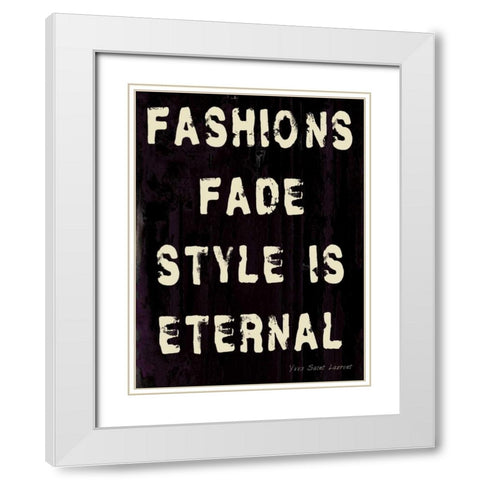 Fashion YSL White Modern Wood Framed Art Print with Double Matting by Stimson, Diane