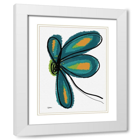 Gerber Funk 4 White Modern Wood Framed Art Print with Double Matting by Stimson, Diane