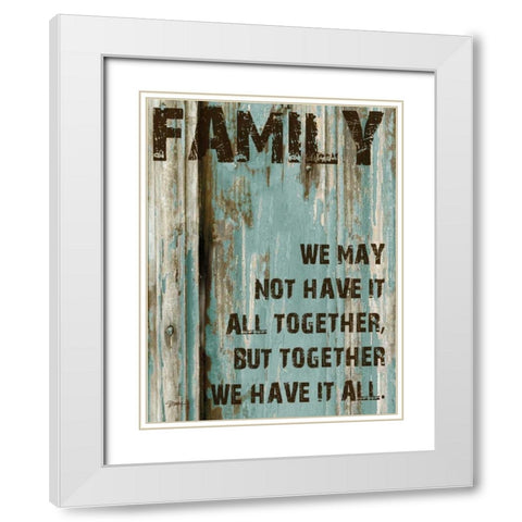 Family Grunge 4 White Modern Wood Framed Art Print with Double Matting by Stimson, Diane