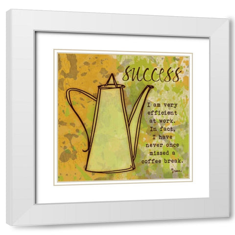 Success Carafe White Modern Wood Framed Art Print with Double Matting by Stimson, Diane