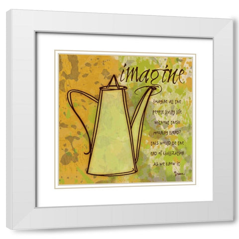 Imagine Carafe White Modern Wood Framed Art Print with Double Matting by Stimson, Diane