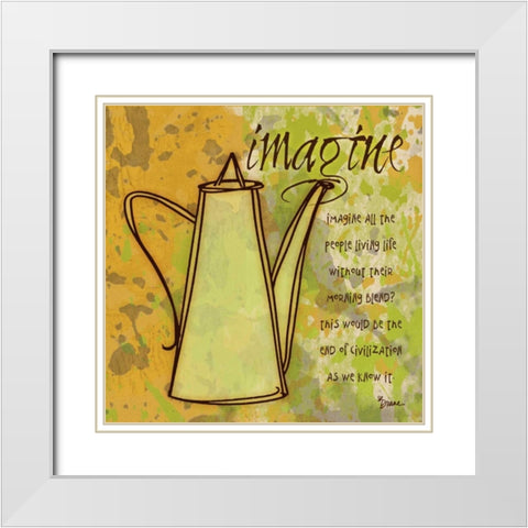 Imagine Carafe White Modern Wood Framed Art Print with Double Matting by Stimson, Diane