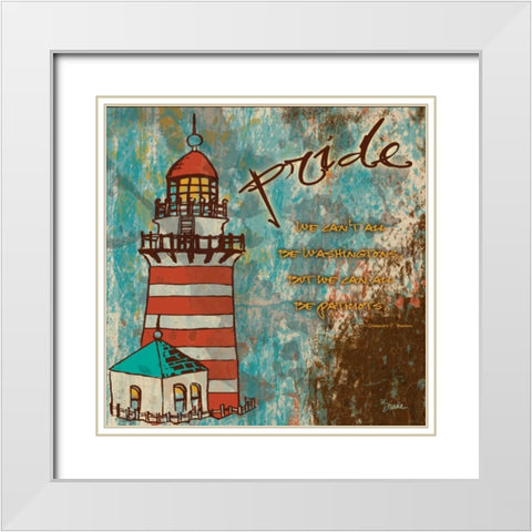 Lighthouse 1 White Modern Wood Framed Art Print with Double Matting by Stimson, Diane