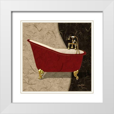 Clawfoot Red 2 White Modern Wood Framed Art Print with Double Matting by Stimson, Diane