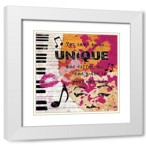 Unique Gaga White Modern Wood Framed Art Print with Double Matting by Stimson, Diane