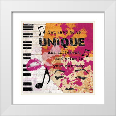 Unique Gaga White Modern Wood Framed Art Print with Double Matting by Stimson, Diane