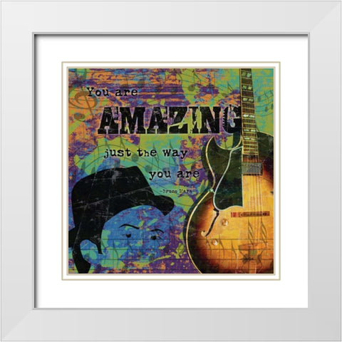 Amazing Mars White Modern Wood Framed Art Print with Double Matting by Stimson, Diane