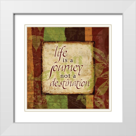 Spice Journey White Modern Wood Framed Art Print with Double Matting by Stimson, Diane