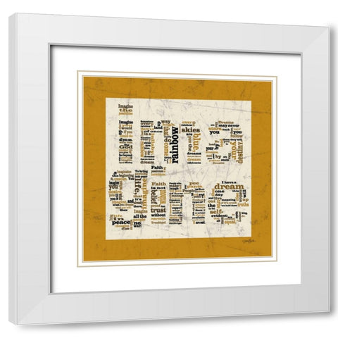 Imagine Brown White Modern Wood Framed Art Print with Double Matting by Stimson, Diane