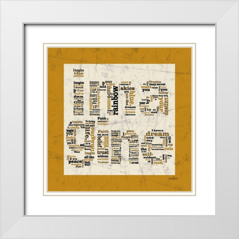 Imagine Brown White Modern Wood Framed Art Print with Double Matting by Stimson, Diane