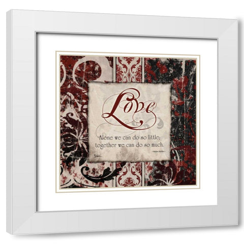 Love Keller White Modern Wood Framed Art Print with Double Matting by Stimson, Diane