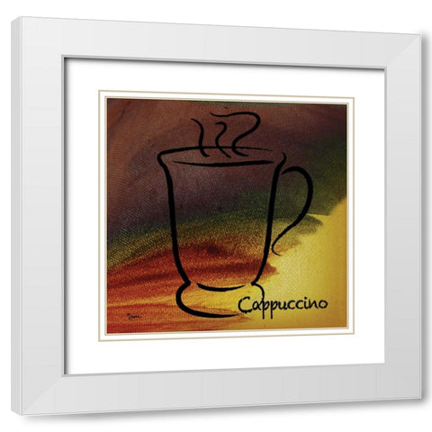 Cappucino White Modern Wood Framed Art Print with Double Matting by Stimson, Diane