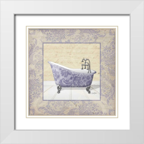 Lacey Tub 3 Framed White Modern Wood Framed Art Print with Double Matting by Stimson, Diane