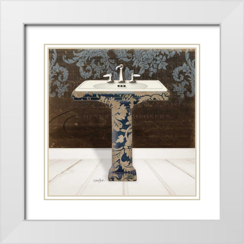 Lacey Sink 3 White Modern Wood Framed Art Print with Double Matting by Stimson, Diane