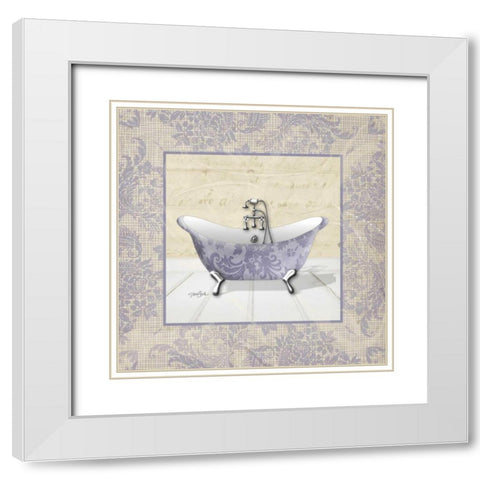 Lacey Tub 4 Framed White Modern Wood Framed Art Print with Double Matting by Stimson, Diane