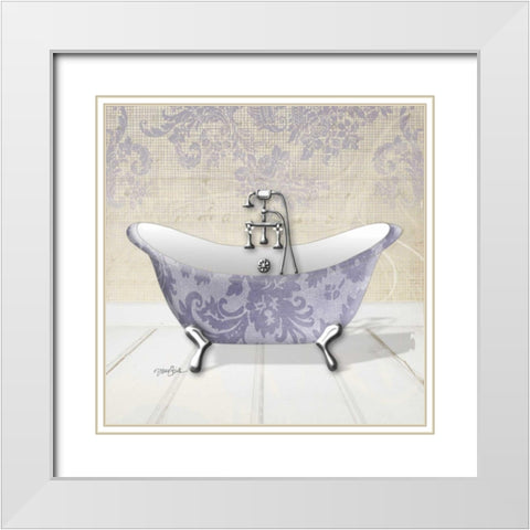 Lacey Tub 4 White Modern Wood Framed Art Print with Double Matting by Stimson, Diane