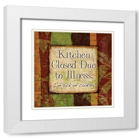 Spice Kitchen Closed White Modern Wood Framed Art Print with Double Matting by Stimson, Diane