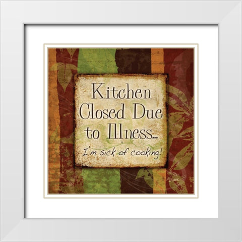 Spice Kitchen Closed White Modern Wood Framed Art Print with Double Matting by Stimson, Diane