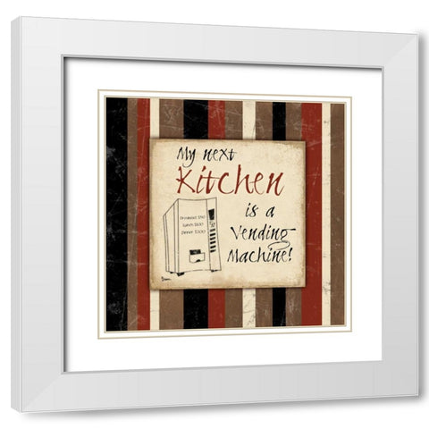 kitchen Vending White Modern Wood Framed Art Print with Double Matting by Stimson, Diane