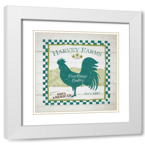 Harvey Farms Poultry White Modern Wood Framed Art Print with Double Matting by Stimson, Diane