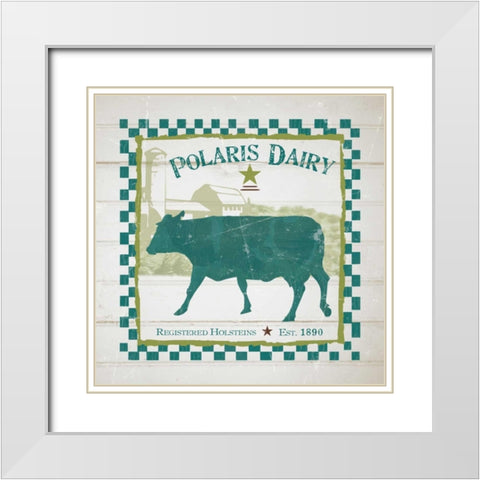 Polaris Dairy White Modern Wood Framed Art Print with Double Matting by Stimson, Diane