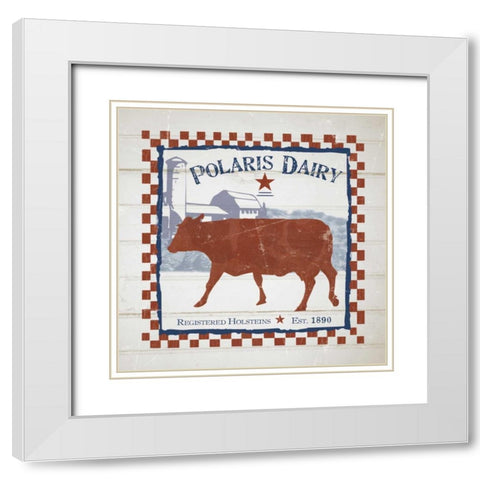 Polaris Dairy White Modern Wood Framed Art Print with Double Matting by Stimson, Diane