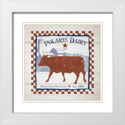 Polaris Dairy White Modern Wood Framed Art Print with Double Matting by Stimson, Diane